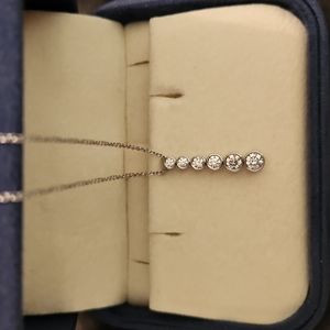 Tiffany & Co. Jazz 6 stone pendant necklace; platinum